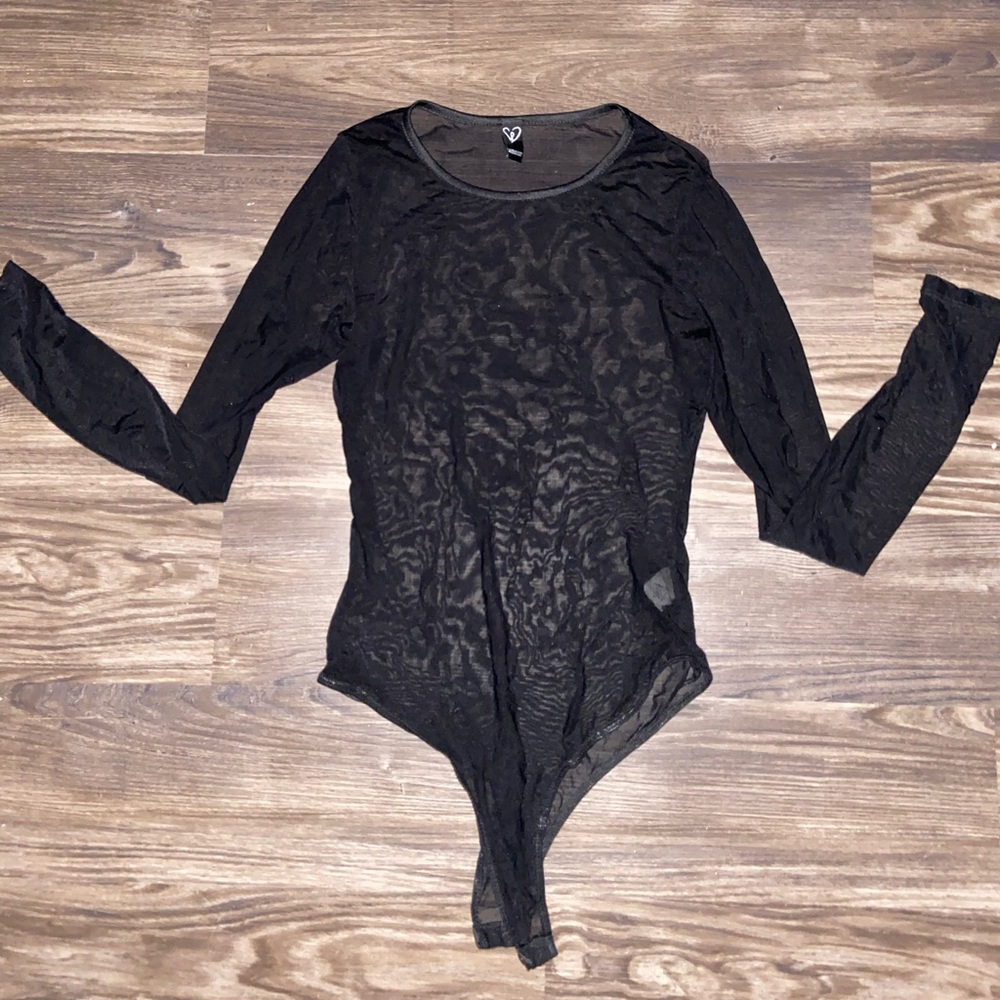 Black Mesh Body Suit